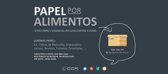 O GRUPO CCR ADERIU À CAMPANHA “PAPEL POR ALIMENTOS”